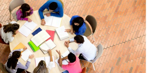 nursing students studying